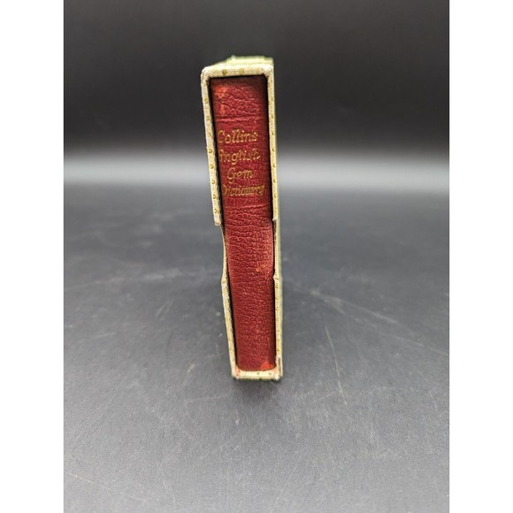 Vintage NEW GEM ENGLISH DICTIONARY 1960 Leather Cover with Gilt Edging in Box - Picture 1 of 16